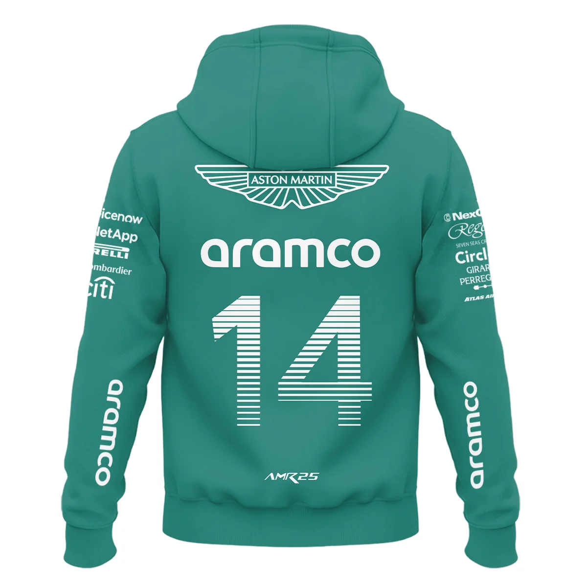 2025 Fernando Alonso Racing Suit Aston Martin F1 Zipper Hoodie BLVAFA030925A11ZHD - Image 3