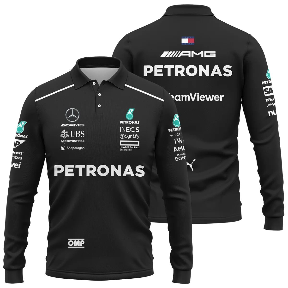 2025 George Russell Racing Suit Mercedes F1 Long Polo Shirt Unisex Motorsport Apparel BLVAGR080925A1LPL