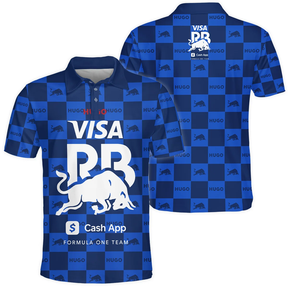 2025 Hugo Soccer Style Racing Bulls F1 Polo Shirt Unisex Motorsport Apparel BLVA021225RCBPL