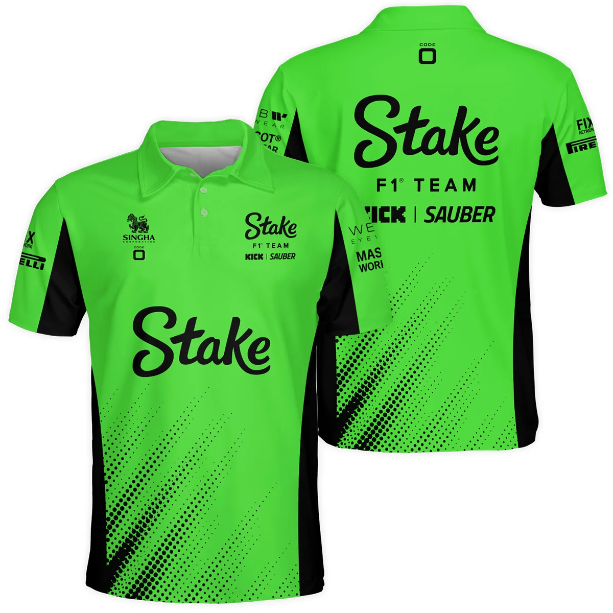 2025 Kick Sauber F1 Team Suit Polo Shirt Unisex Motorsport Apparel BLVA100725A02KSPL
