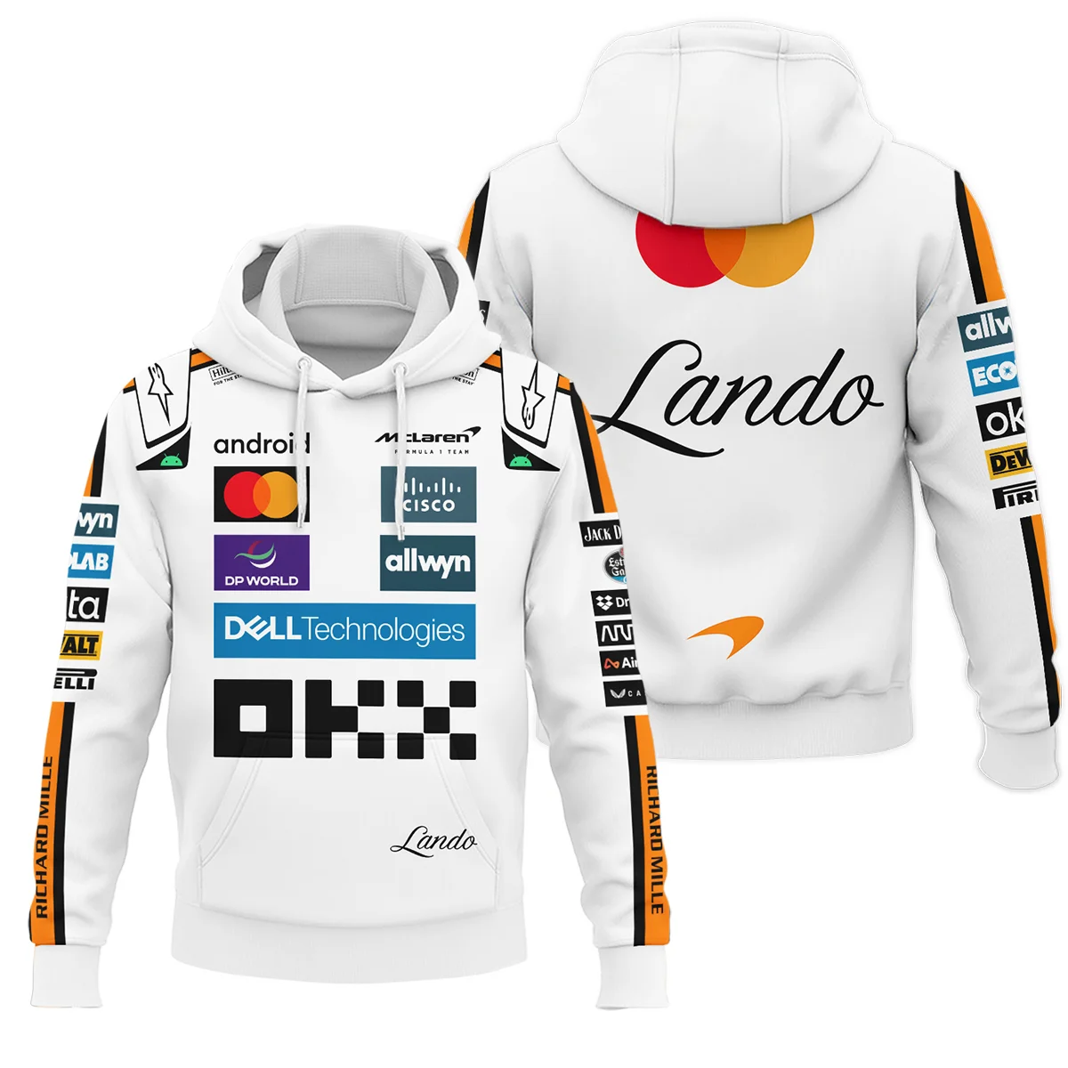 2025 Lando Norris Racing Suit McLaren F1 Hoodie Unisex Motorsport Apparel BLVALN120825A4HD