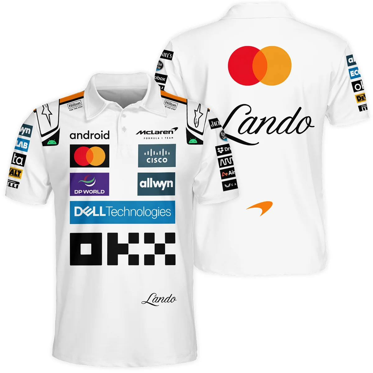 2025 Lando Norris Racing Suit McLaren F1 Polo Shirt Unisex Motorsport Apparel BLVALN120825A4PL