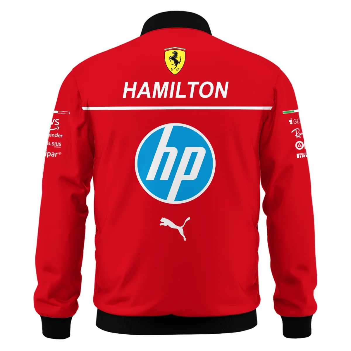 2025 Lewis Hamilton Racing Suit Ferrari F1 Bomber BLVALH180825A4BB - Image 3