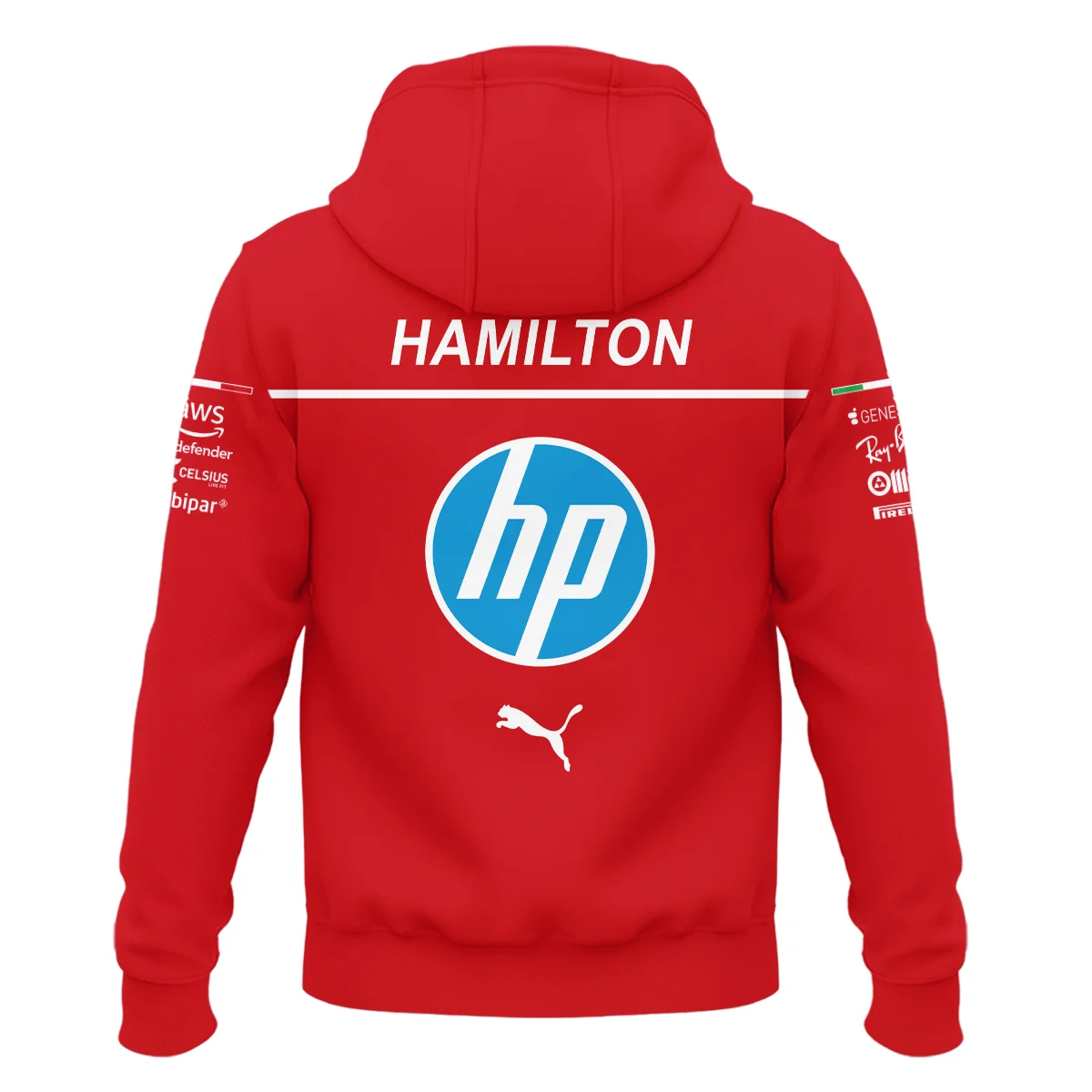 2025 Lewis Hamilton Racing Suit Ferrari F1 Zipper Hoodie BLVALH180825A4ZHD - Image 3