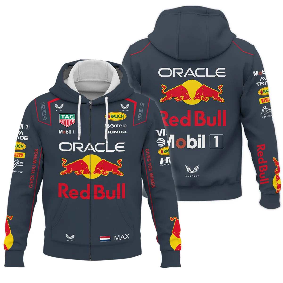 2025 Max Verstappen Racing Suit Red Bull Racing F1 Zipper Hoodie Unisex Motorsport Apparel BLVAMV281125A2ZHD