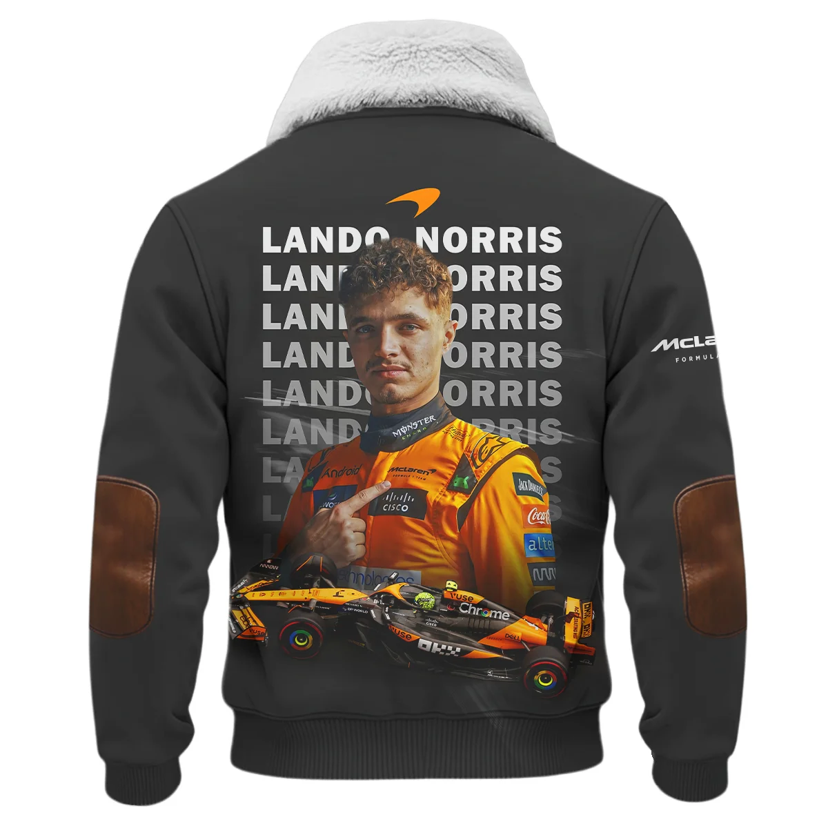 2025 MCL39 Champion Lando Norris McLaren F1 Team Fleece Jacket BLNRWDCA13FJ - Image 3
