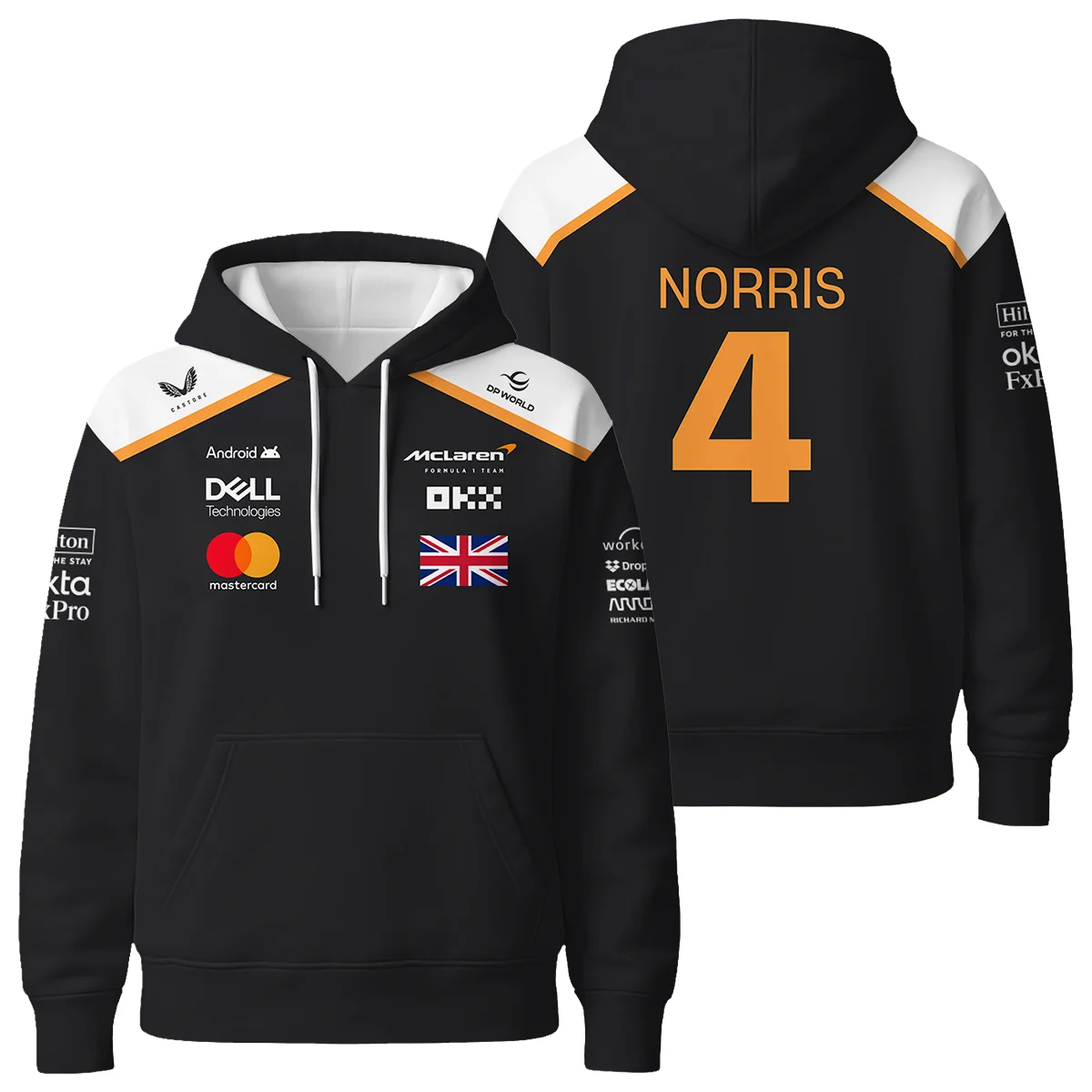 2025 McLaren Black Unisex Hoodie BLF120625A8HD