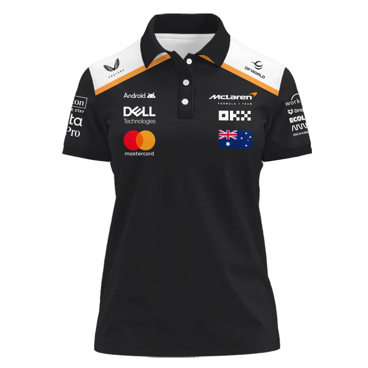 Alternative view of 2025 McLaren Black Women Polo Shirt BLF120625A7PL