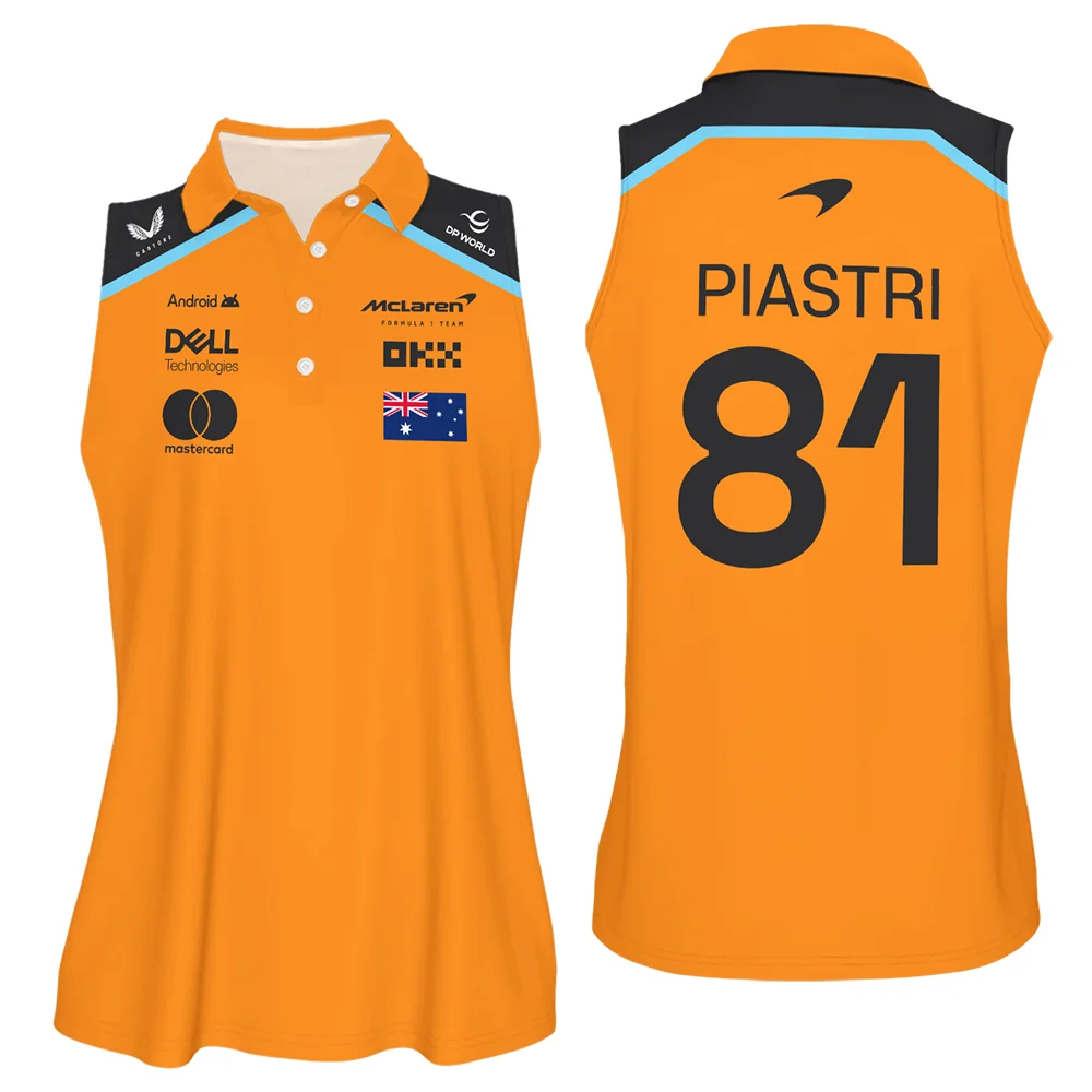 2025 McLaren Papaya Sleeveless Polo For Fan Girl BLF120625A3VPO