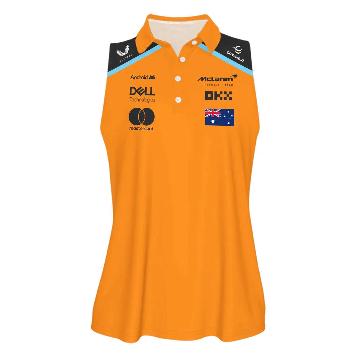 Alternative view of 2025 McLaren Papaya Sleeveless Polo For Fan Girl BLF120625A3VPO