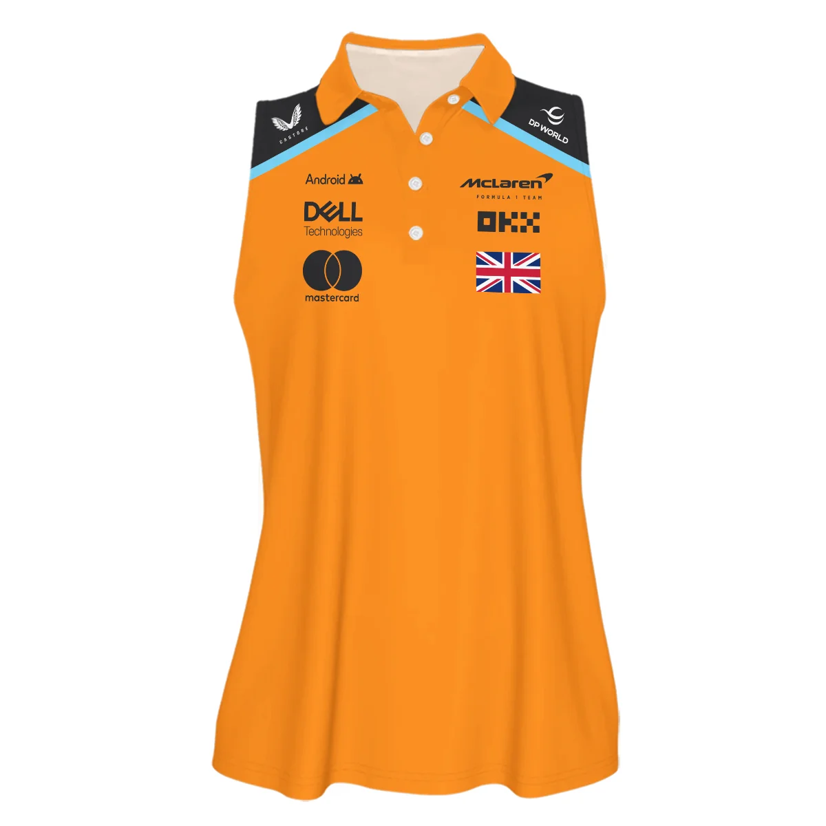 Alternative view of 2025 McLaren Papaya Sleeveless Polo For Fan Girl BLF120625A4VPO