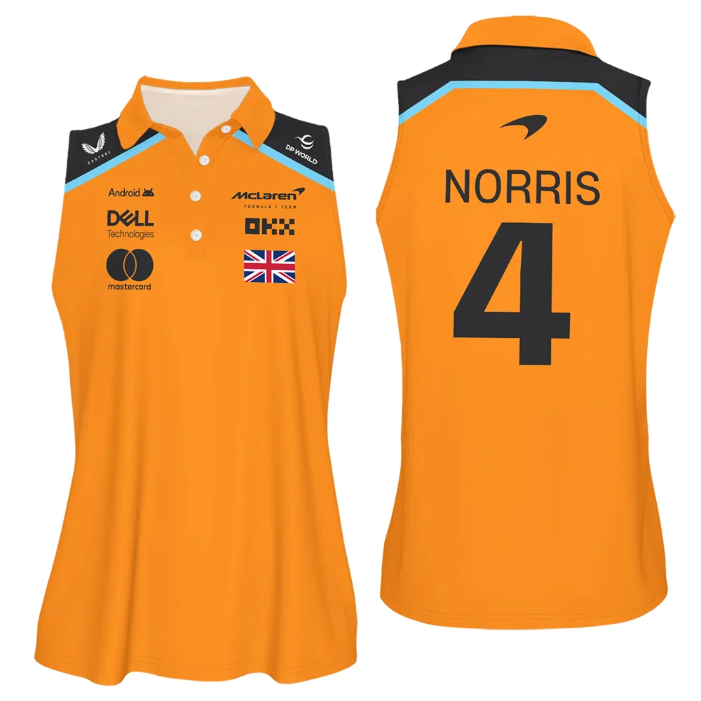 2025 McLaren Papaya Sleeveless Polo For Fan Girl BLF120625A4VPO