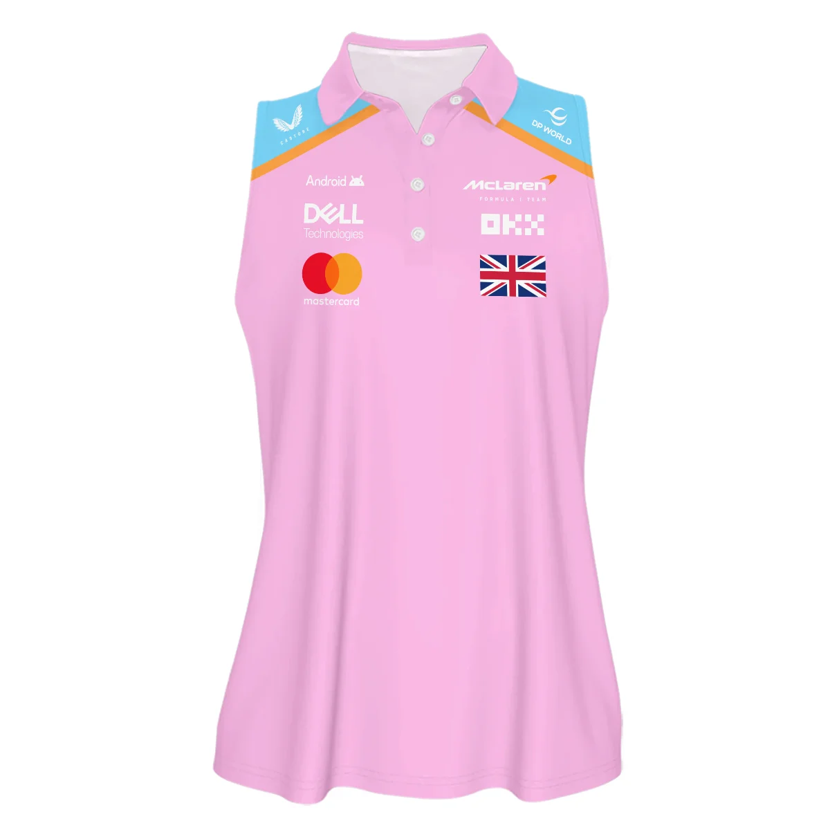 Alternative view of 2025 McLaren Pink Sleeveless Polo For Fan Girl BLF120625A2VPO