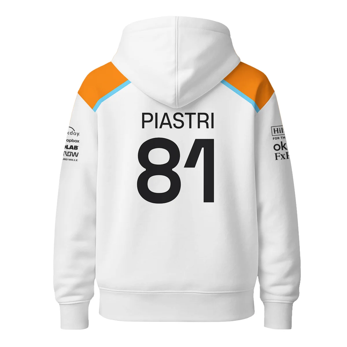 2025 McLaren White Unisex Hoodie BLF120625A5HD - Image 3