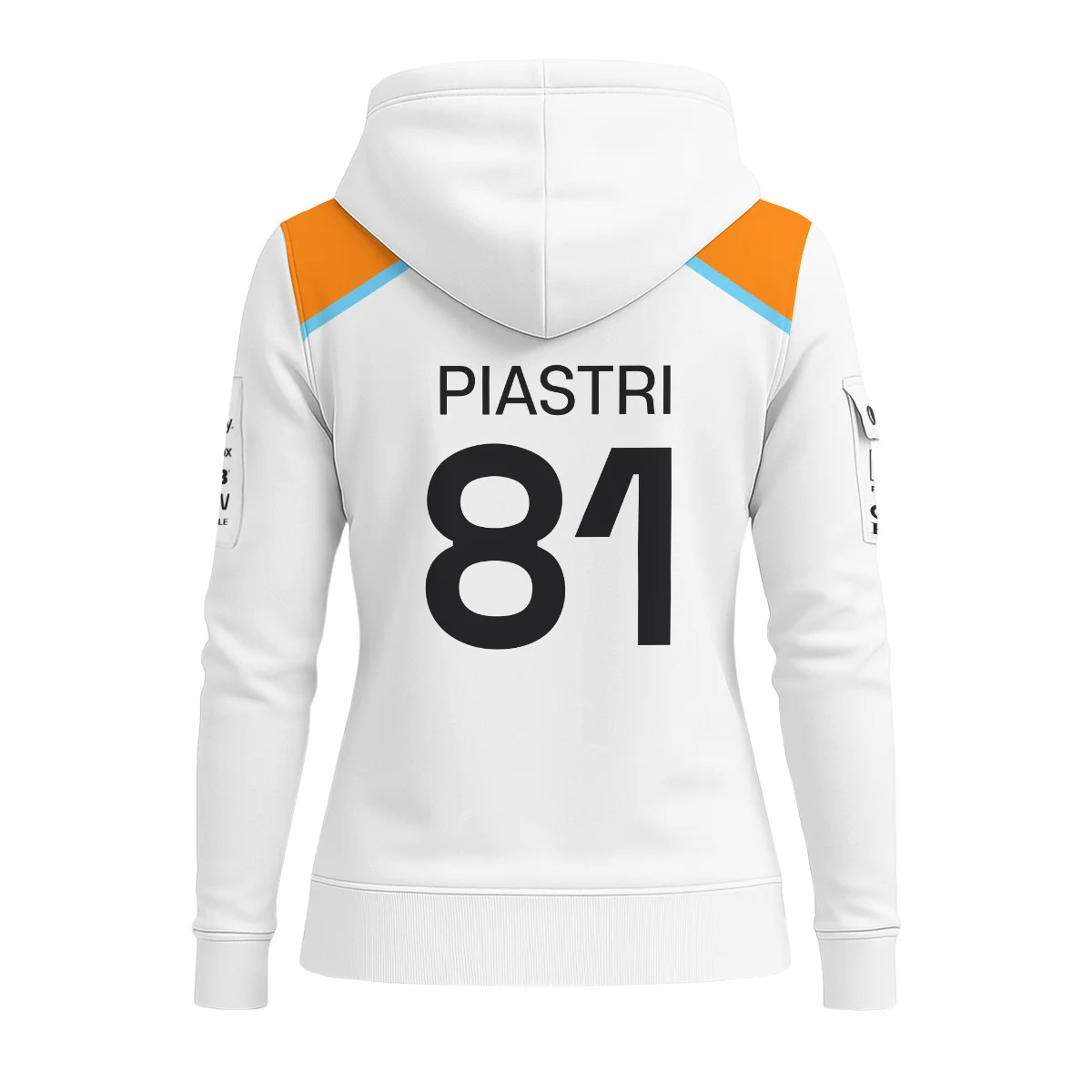 2025 McLaren White Unisex Hoodie Half Zipper BLF120625A5HDF - Image 3