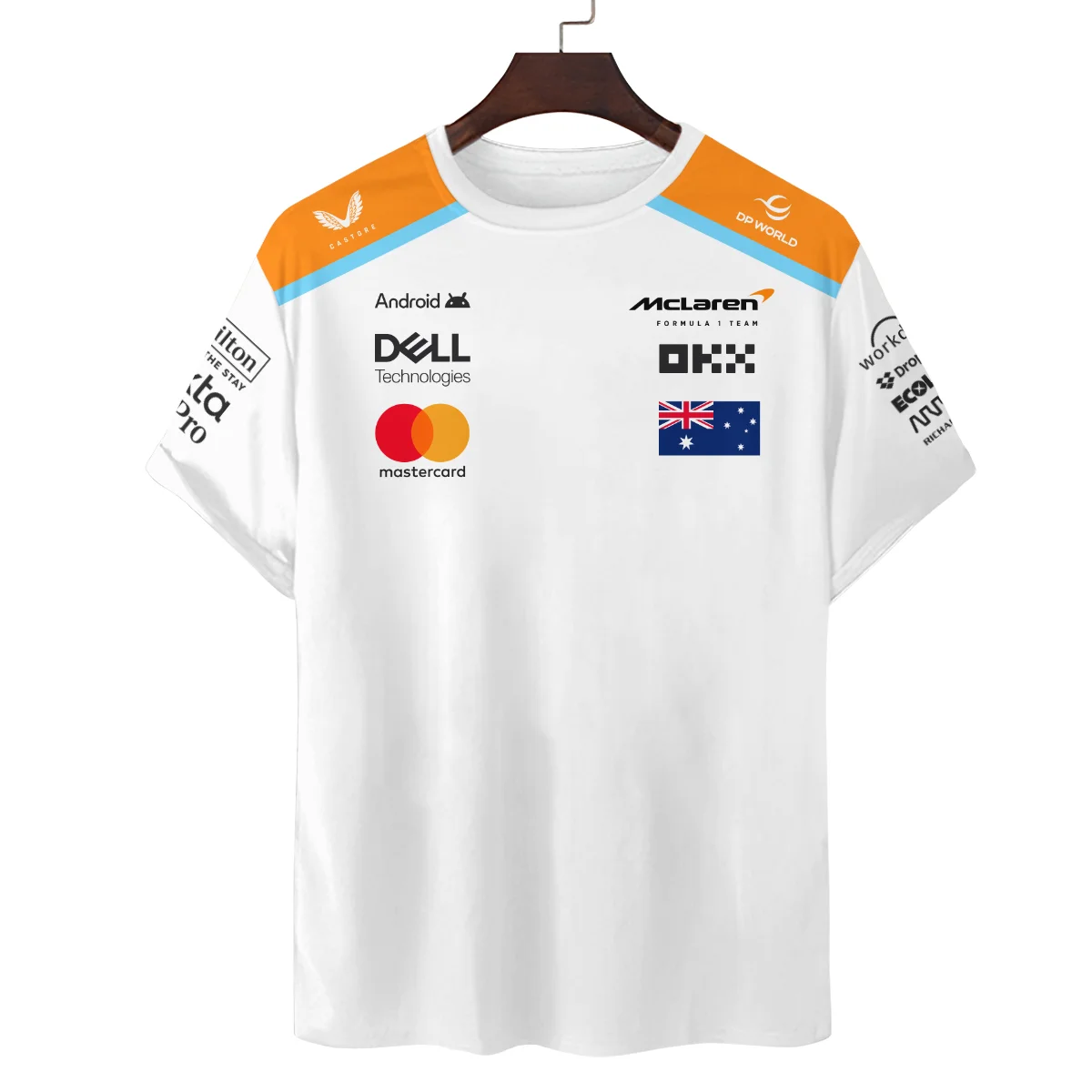 2025 McLaren White Unisex T-Shirt BLF120625A5TS - Image 2