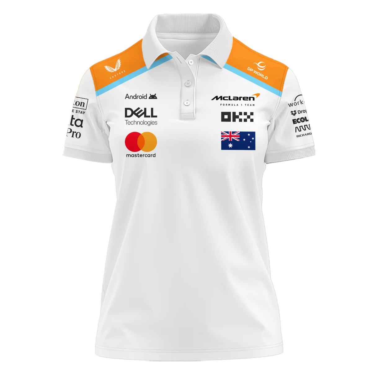2025 McLaren White Women Polo Shirt BLF120625A5PL - Image 2