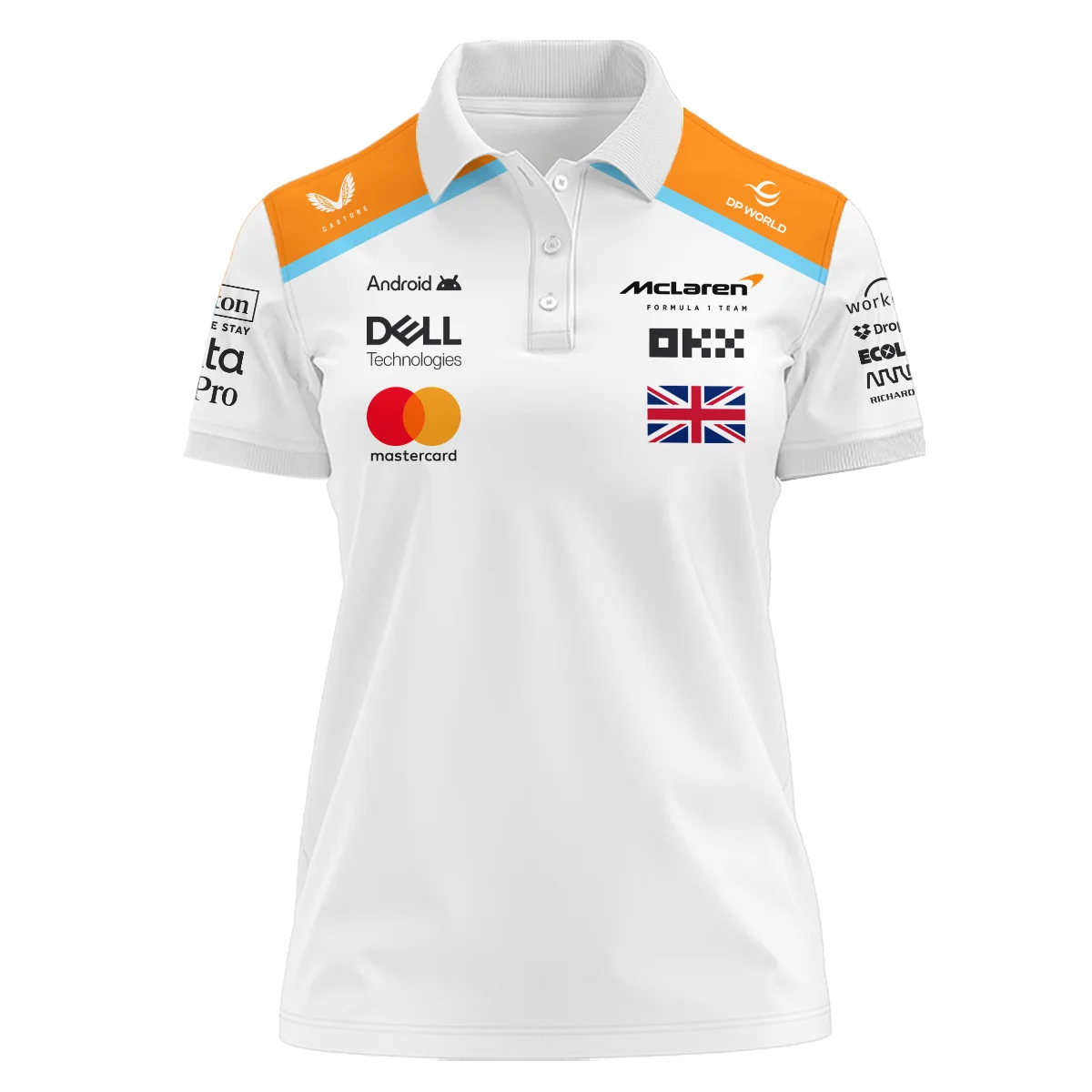 2025 McLaren White Women Polo Shirt BLF120625A6PL - Image 2