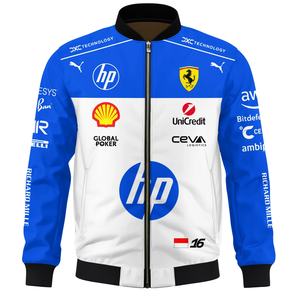 2025 Miami GP Charles Leclerc Racing Suit Renault F1 Bomber BLVACL260825A1BB - Image 2