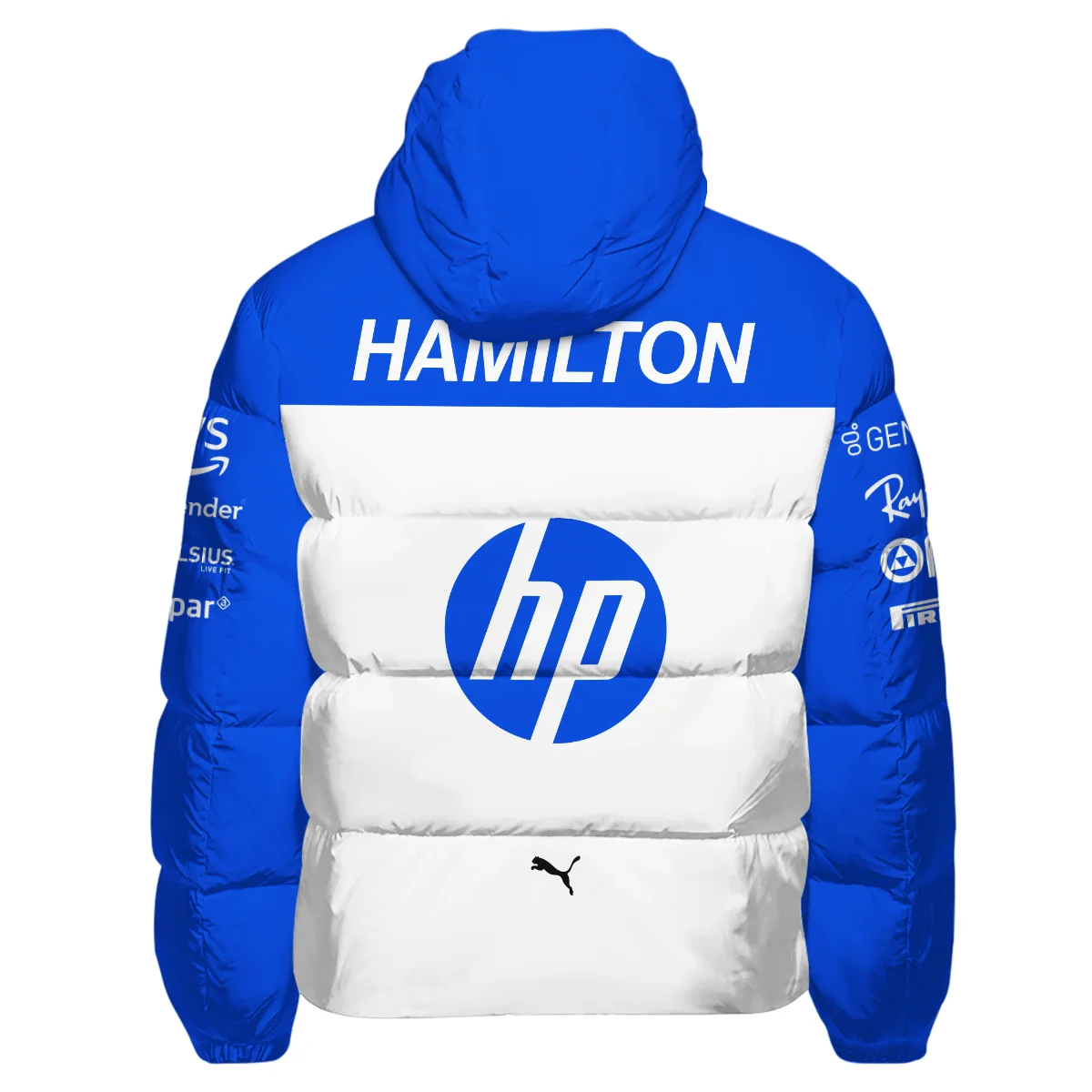 2025 Miami GP Lewis Hamilton Racing Suit Ferrari F1 Down & Puffer Jackets BLVALH180825A1HCJ - Image 3