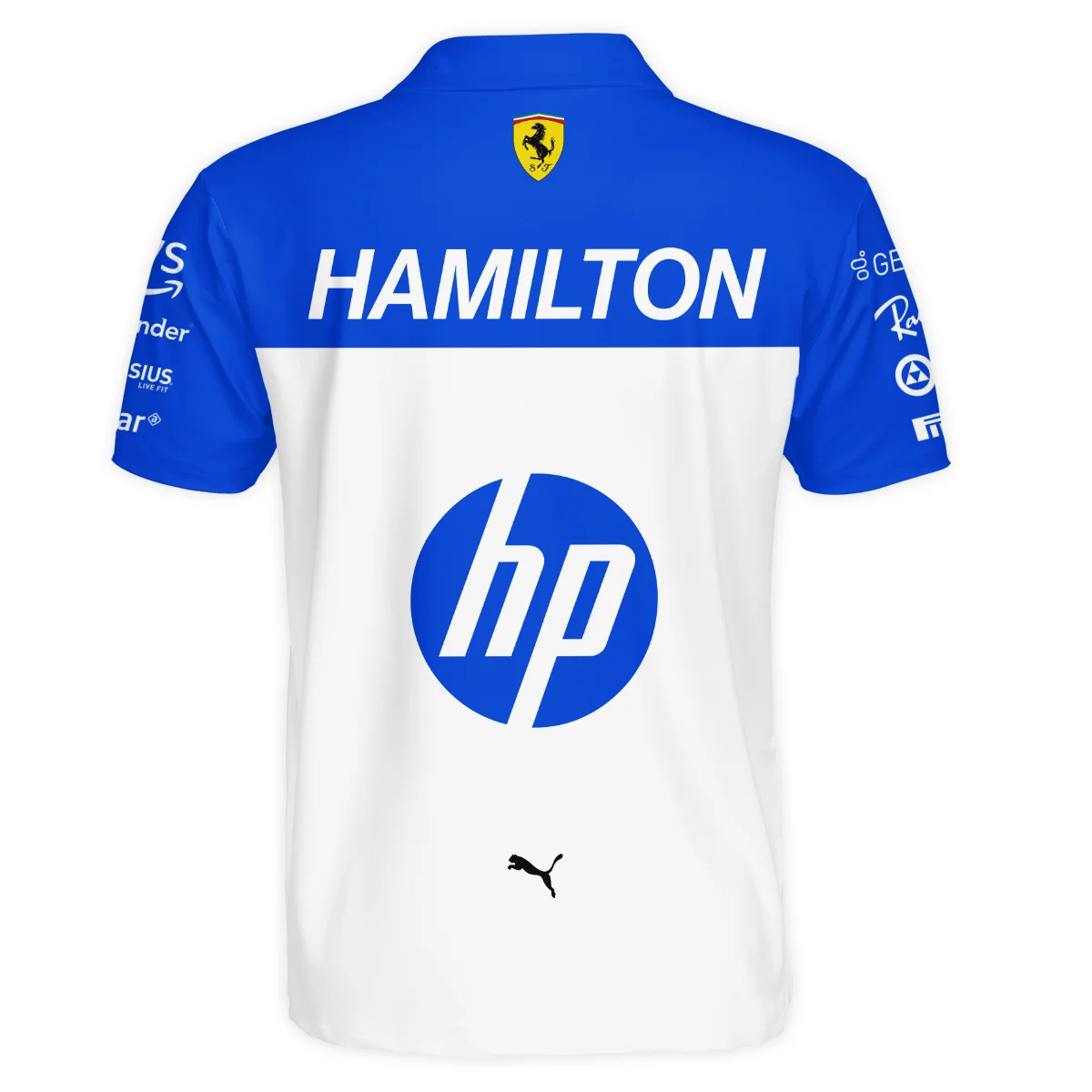 2025 Miami GP Lewis Hamilton Racing Suit Ferrari F1 Polo Shirt BLVALH180825A1PL - Image 3