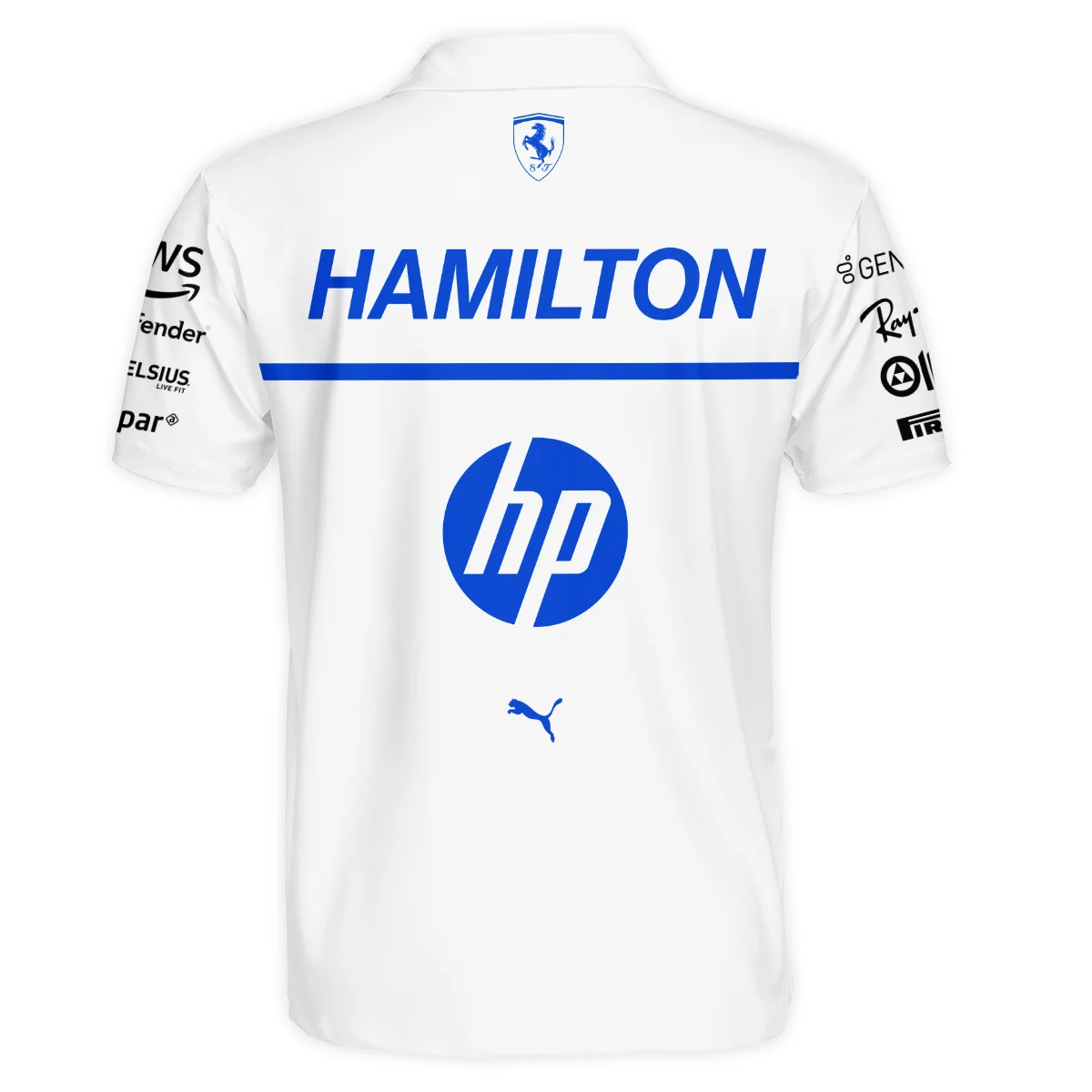 2025 Monaco GP Lewis Hamilton Racing Suit Ferrari F1 Polo Shirt BLVALH180825A2PL - Image 3