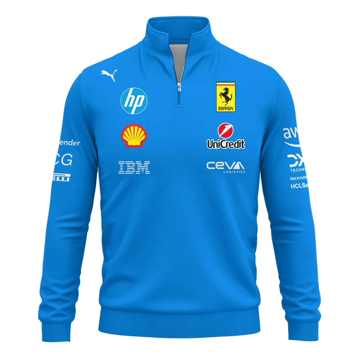 2025 Monza GP Racing Suit Ferrari F1 Quarter-Zip Sweatshirt BLVAFRR281125A1QZS - Image 2