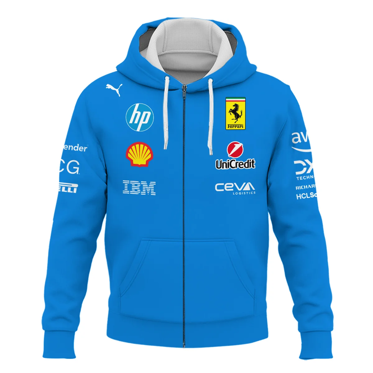 2025 Monza GP Racing Suit Ferrari F1 Zipper Hoodie BLVAFRR281125A1ZHD - Image 2