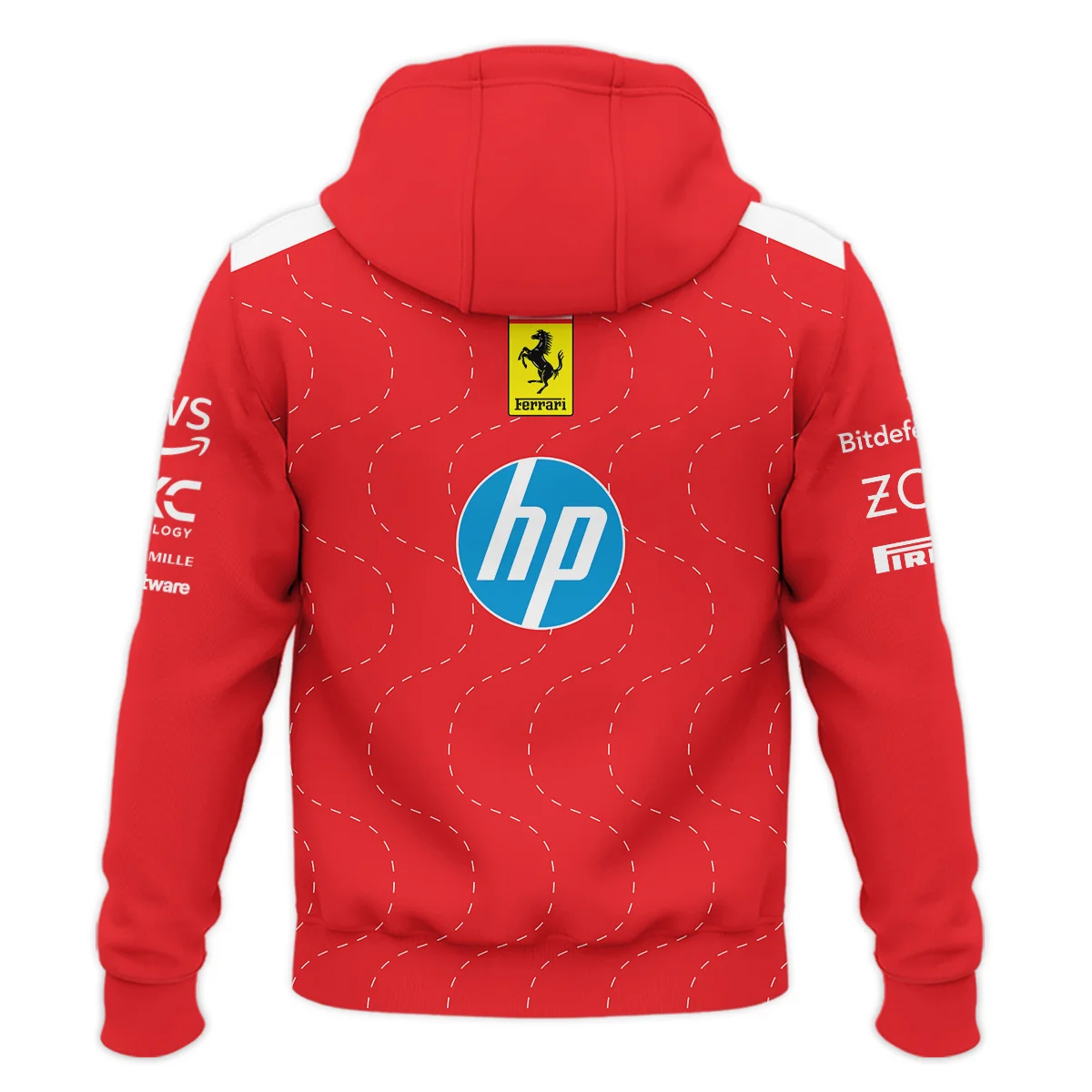 2025 Monza GP Racing Suit Ferrari F1 Zipper Hoodie BLVAFRR281125A2ZHD - Image 3