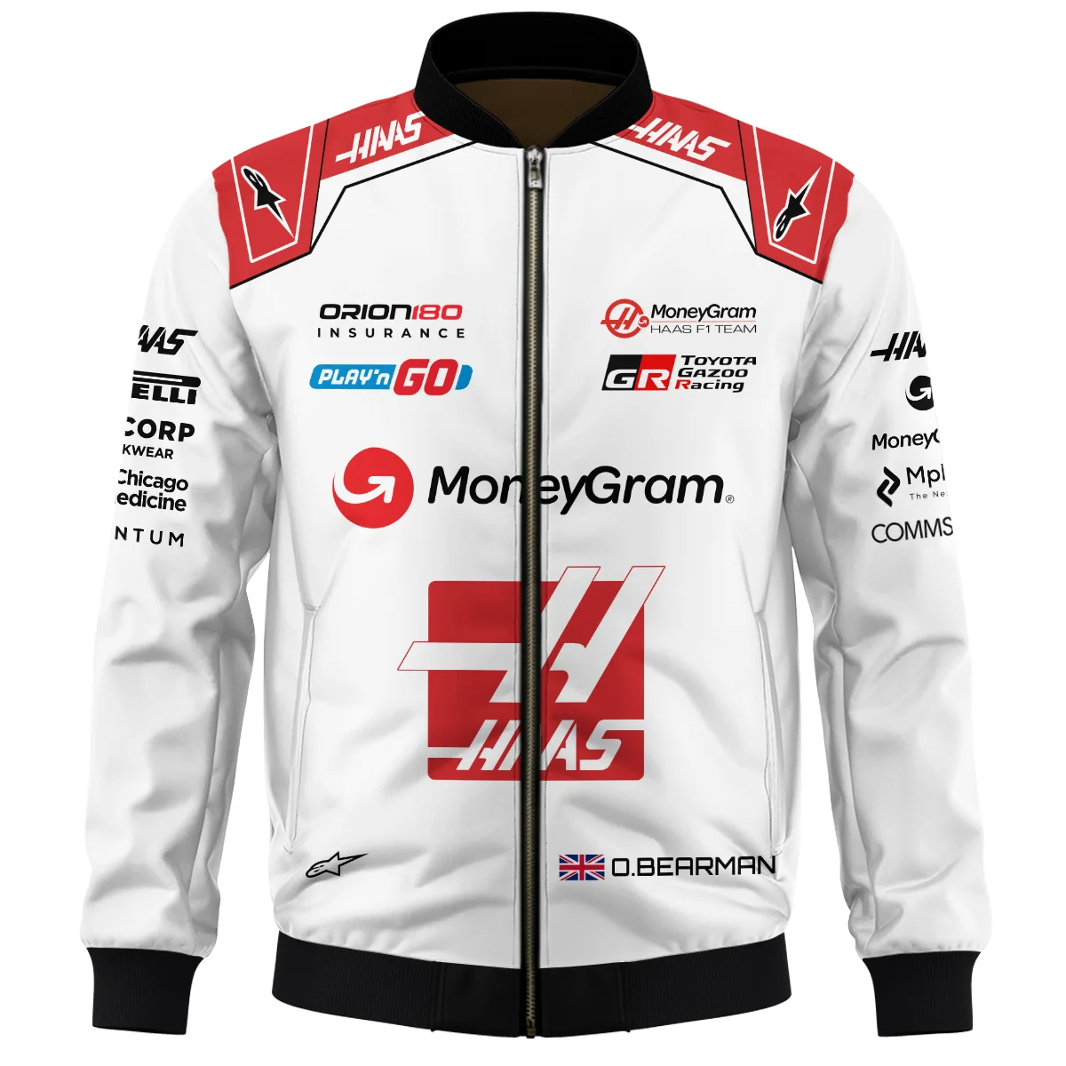2025 Oliver Bearman Race Suit Haas F1 Team - Bomber BLOB151125A2BB - Image 2