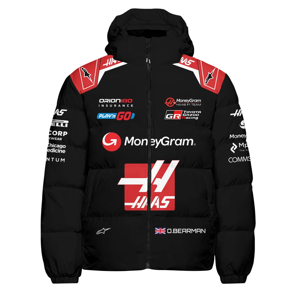 2025 Oliver Bearman Race Suit Haas F1 Team - Down & Puffer Jackets BLOB151125A1HCJ - Image 2