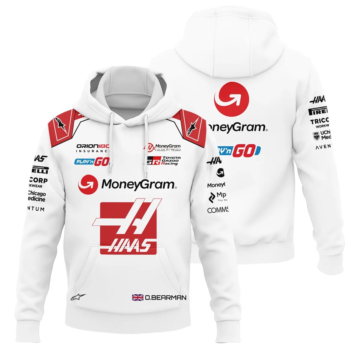 2025 Oliver Bearman Race Suit Haas F1 Team - Hoodie BLOB151125A2HD