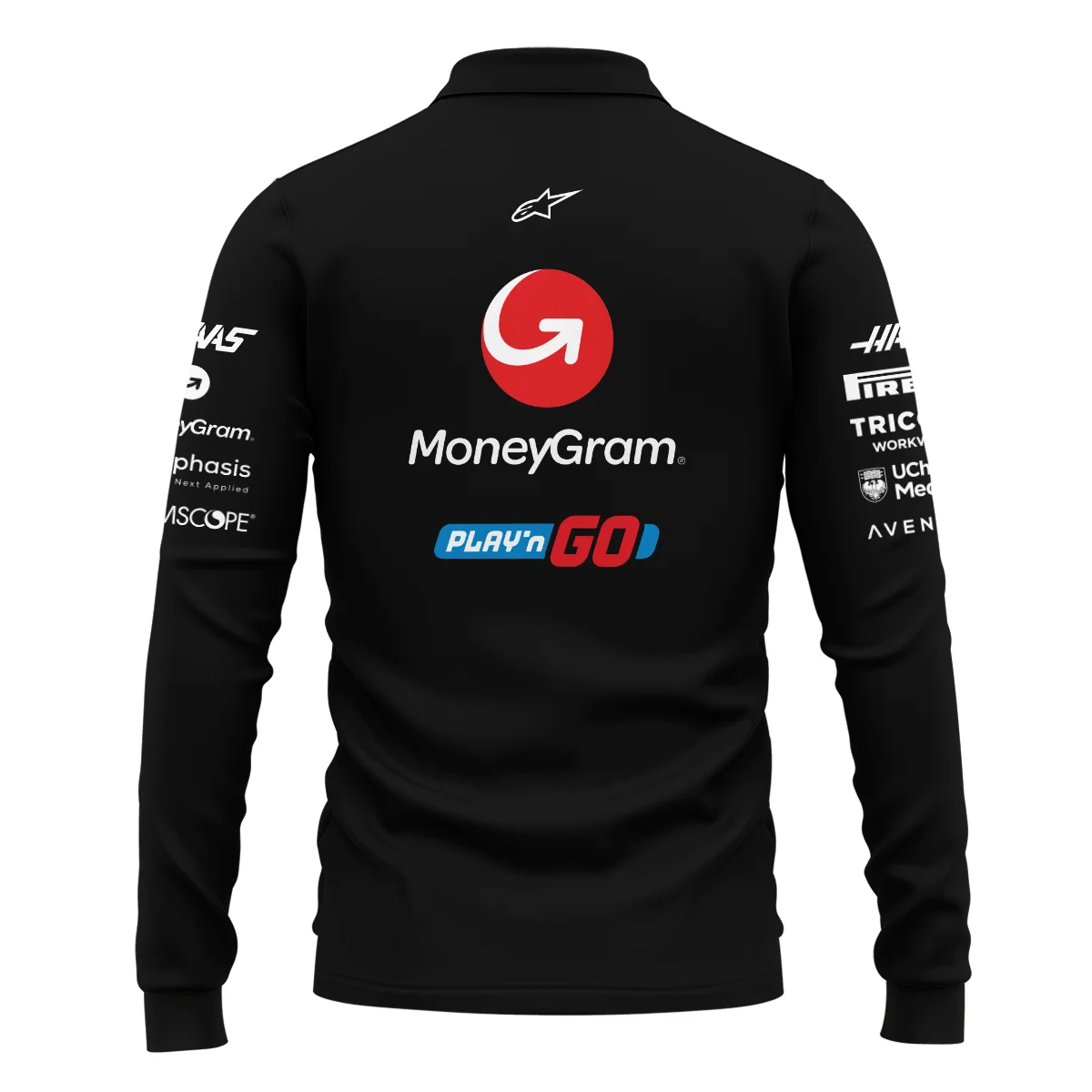 2025 Oliver Bearman Race Suit Haas F1 Team - Long Polo Shirt BLOB151125A1LPL - Image 3