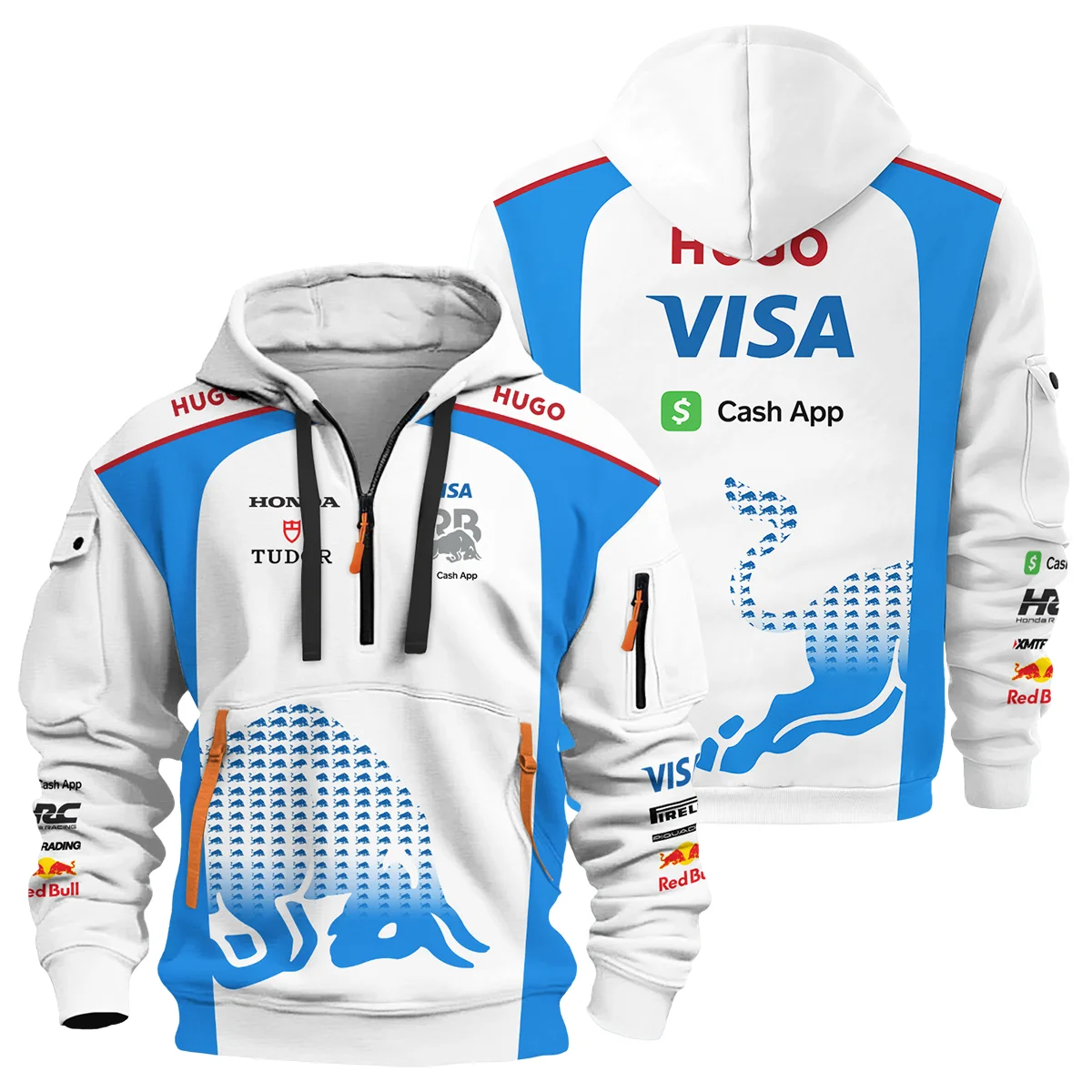 2025 Racing Bulls F1 Team Suit Hoodie Half Zipper BLVA110725A01RCBHDF