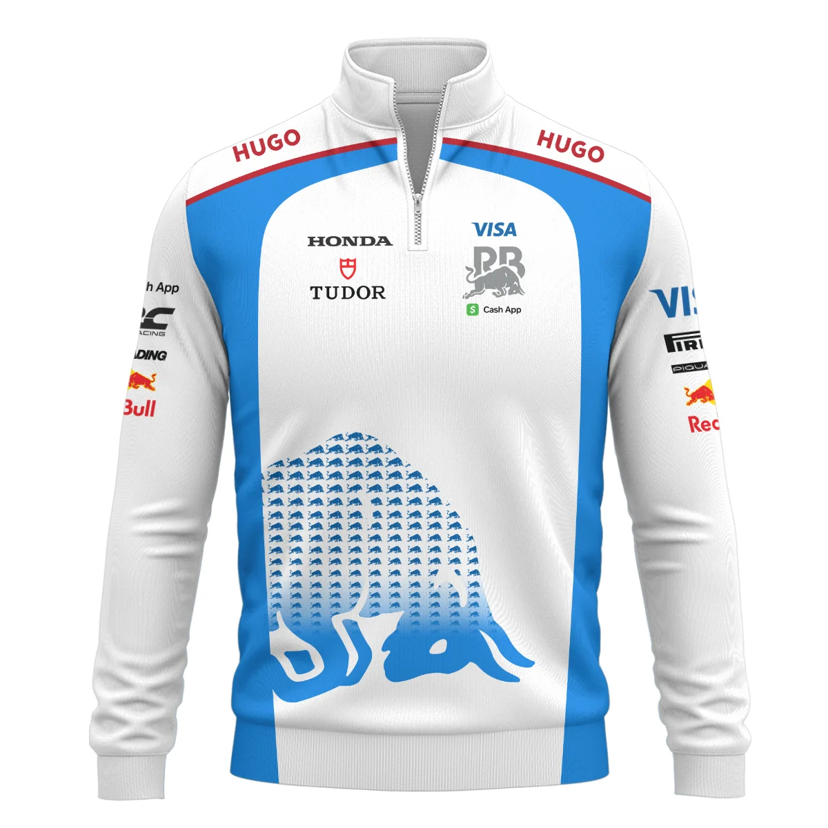 2025 Racing Bulls F1 Team Suit Quarter-Zip Sweatshirt Unisex Motorsport Apparel BLVA110725A01RCBQZS - Image 2
