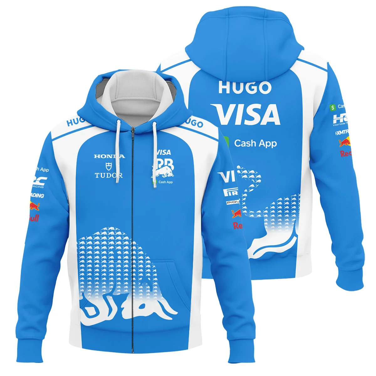 2025 Racing Bulls F1 Team Suit Zipper Hoodie BLVA110725A02RCBZHD