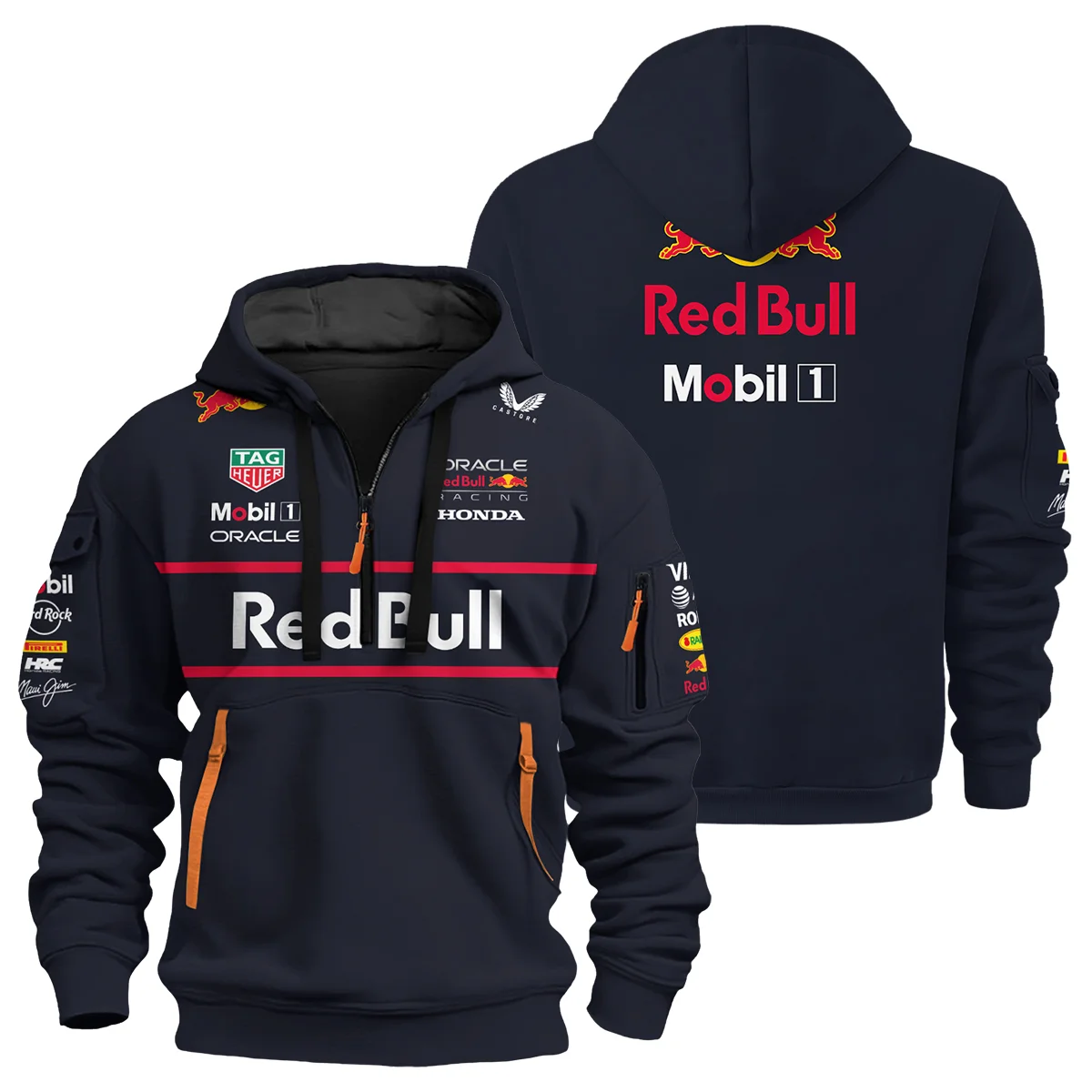 2025 Red Bull Racing F1 Logo Hoodie Half Zip BLRBR10525A23HZ