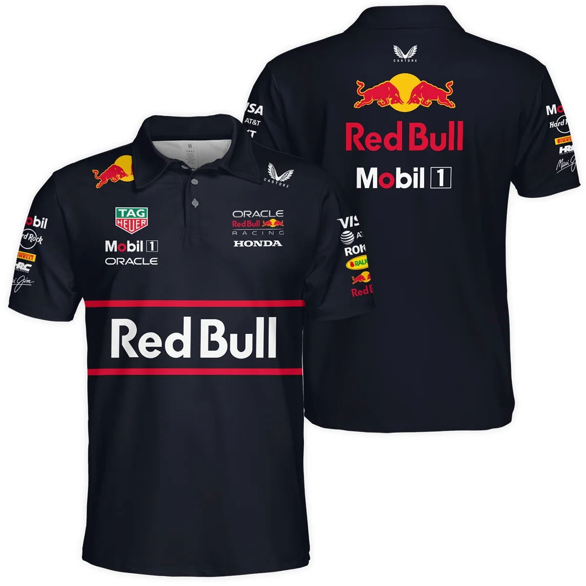 2025 Red Bull Racing F1 Polo Shirt All Over Prints BLRBR10525A2PL