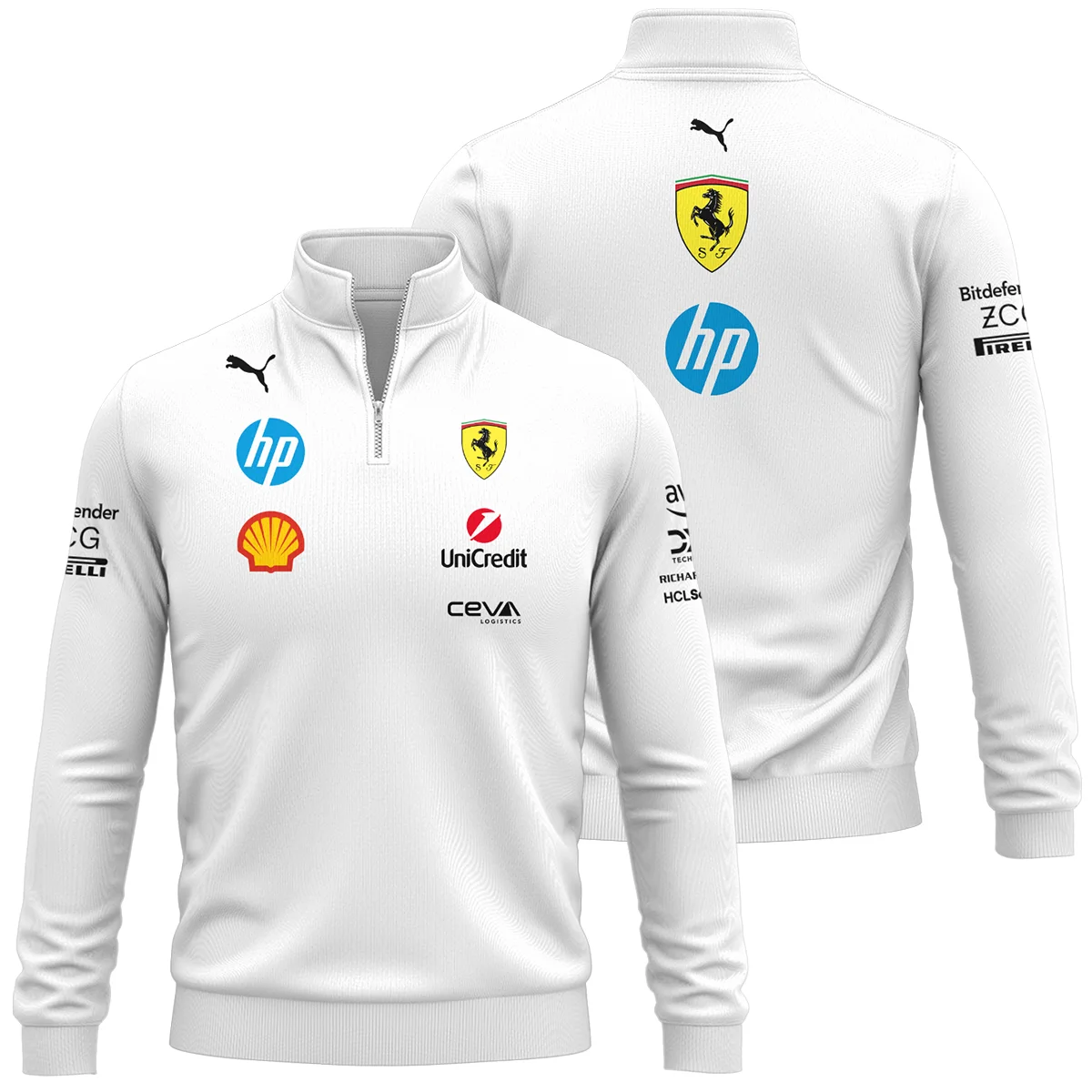 2025 Scuderia Ferrari F1  Quarter-Zip Sweatshirt BLFRR4625A2QZS