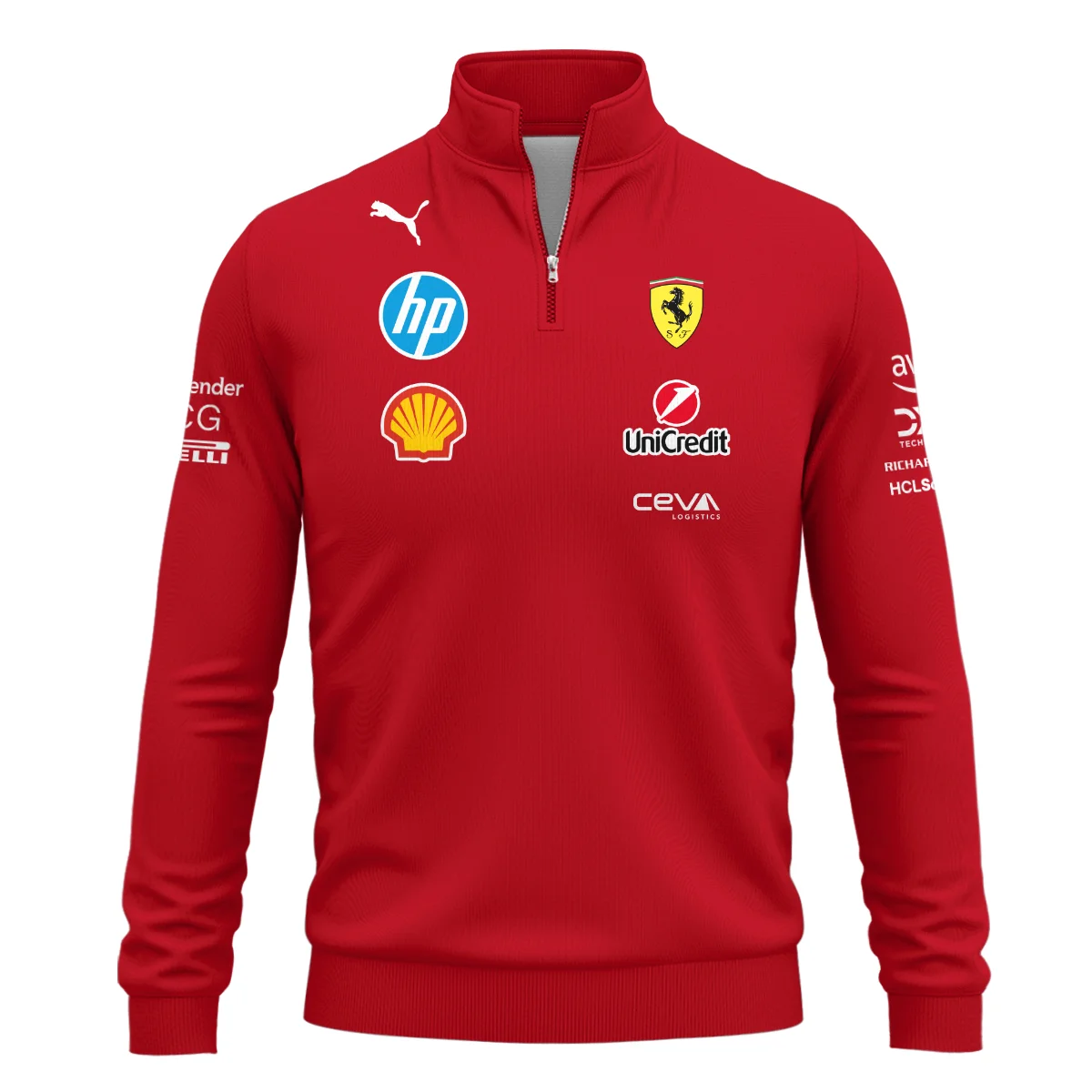 2025 Scuderia Ferrari F1 Quarter-Zip Sweatshirt Unisex Motorsport Apparel BLFRR4625A3QZS - Image 2