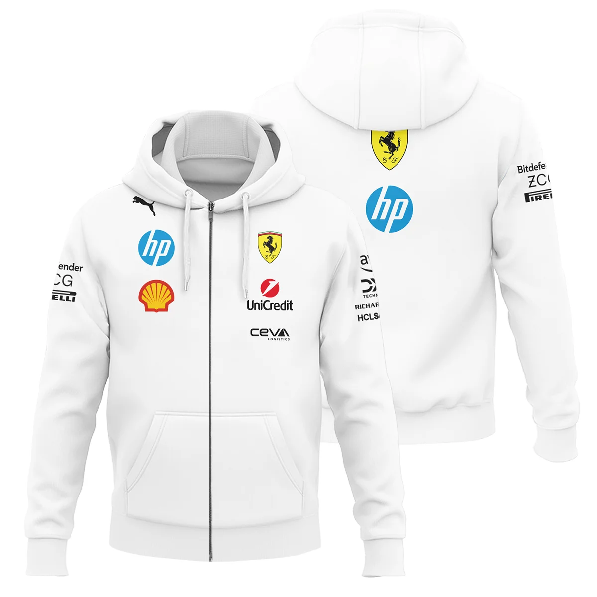 2025 Scuderia Ferrari F1  Zipper Hoodie BLFRR4625A2ZHD