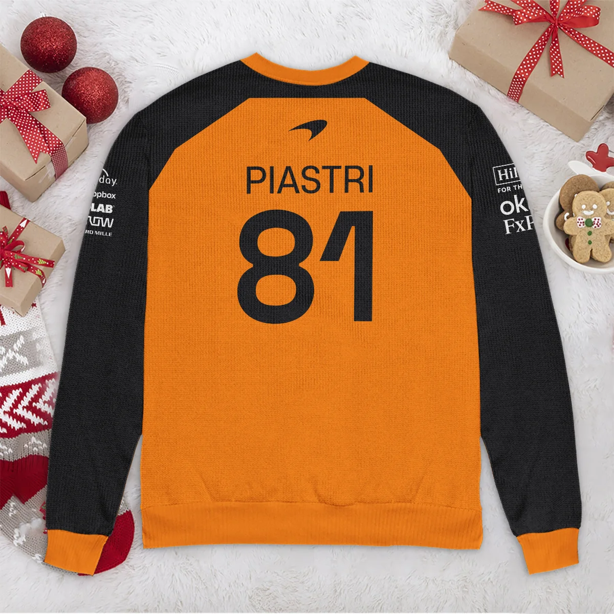 2025 Teamwear Oscar Piastri McLaren F1 Ugly Sweater BLOP13525A2HY - Image 3