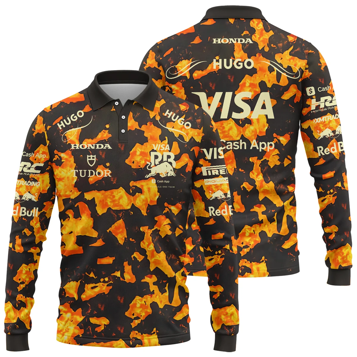 2025 United States GP Racing Bulls F1 Long Polo Shirt Unisex Motorsport Apparel BLVARCB281125AGPLPL