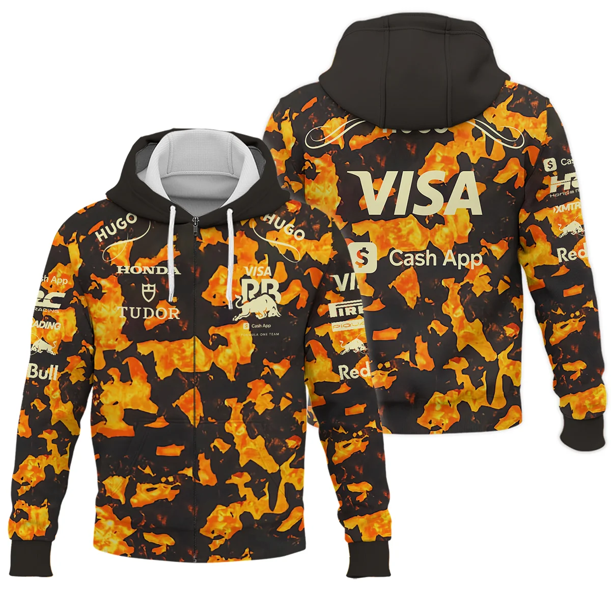 2025 United States GP Racing Bulls F1 Zipper Hoodie Unisex Motorsport Apparel BLVARCB281125AGPZHD