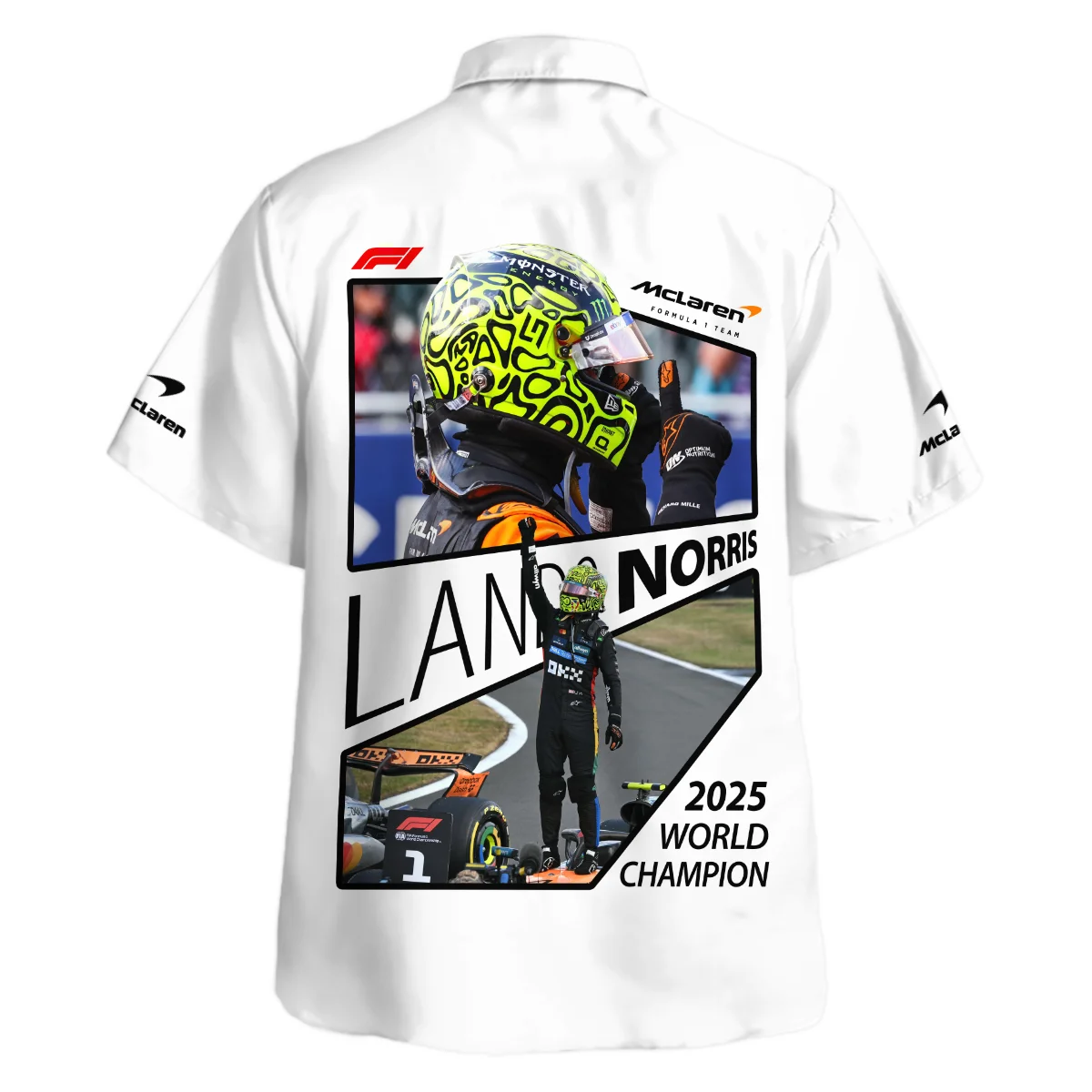2025 WDC Lando Norris McLaren F1 Team Hawaiian Shirt BLNRWDCA4HW - Image 3