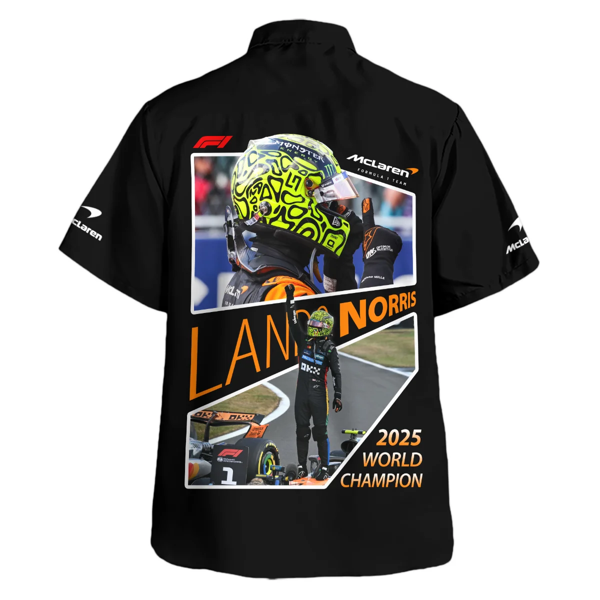 2025 WDC Lando Norris McLaren F1 Team Hawaiian Shirt BLNRWDCA5HW - Image 3