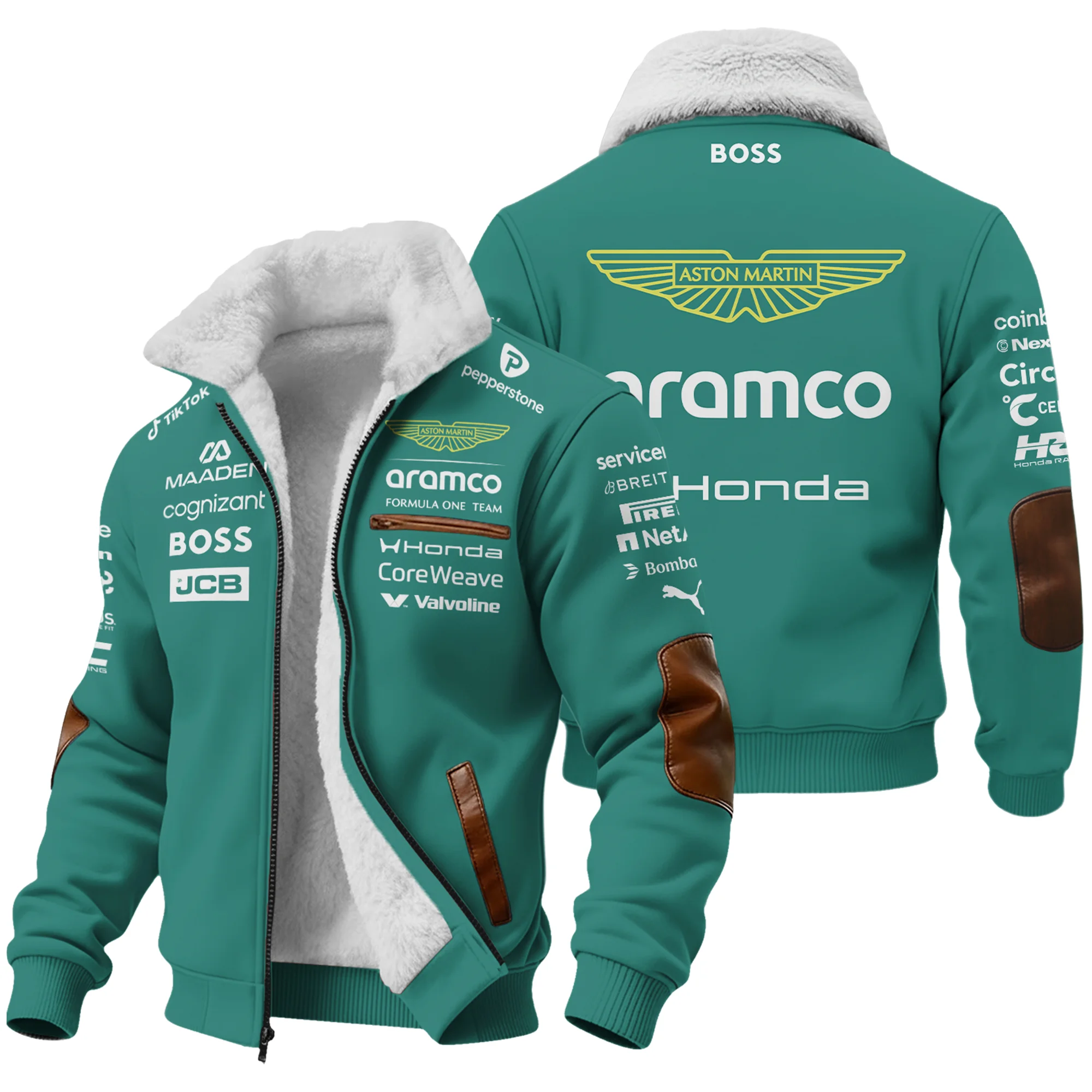 2026 Aston Martin F1 Teamwear Fleece Jacket Unisex Motorsport Apparel BLVAAM12226A1FJ