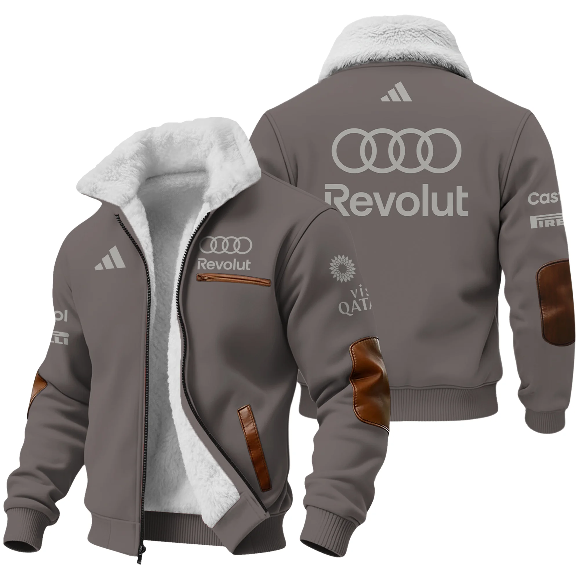 2026 Audi F1 Teamwear For Fans Fleece Jacket Unisex Motorsport Apparel BLVAAUDI230125A03FJ