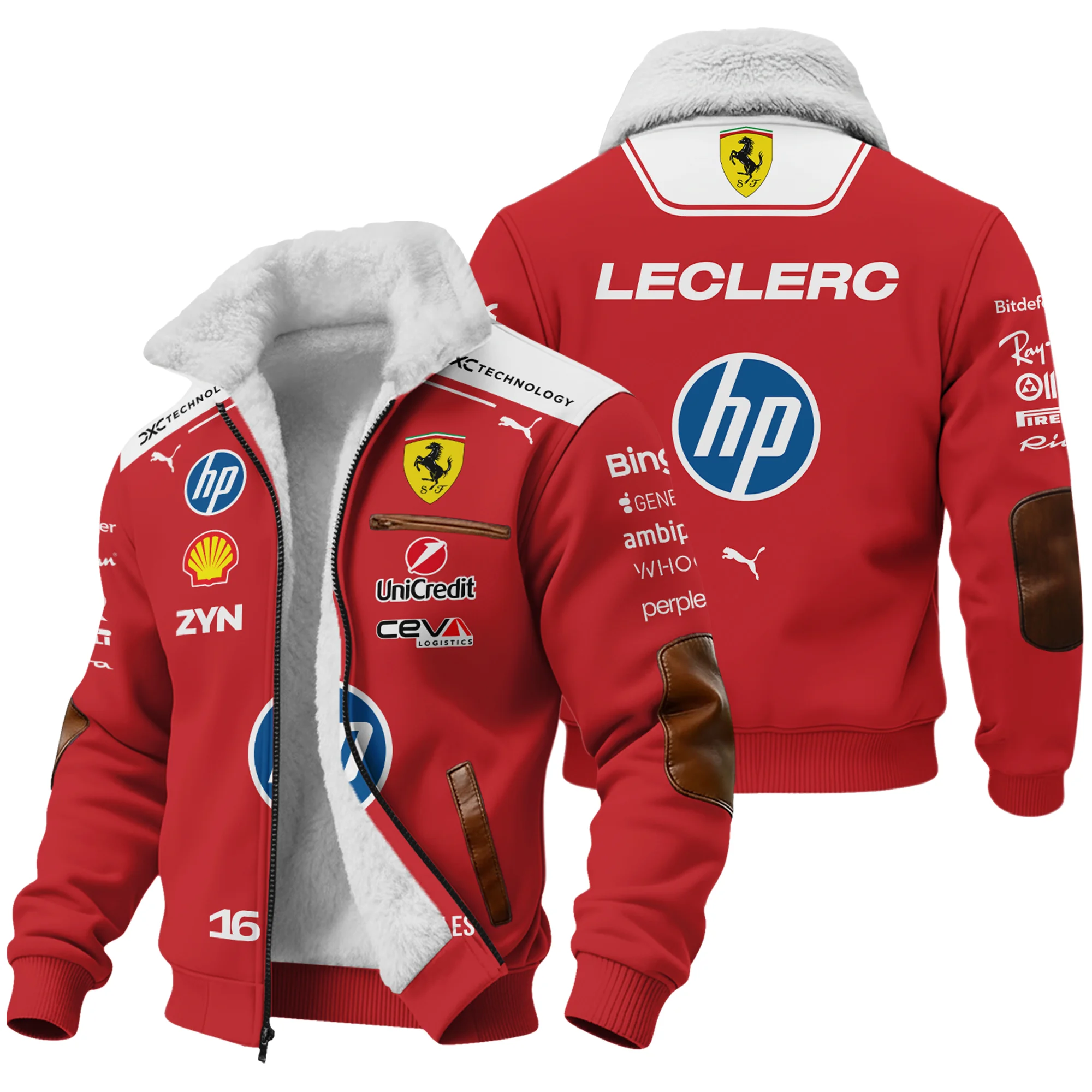 2026 Charles Leclerc Ferrari F1 Teamwear Fleece Jacket Unisex Motorsport Apparel BLVAFRR2226A1FJ