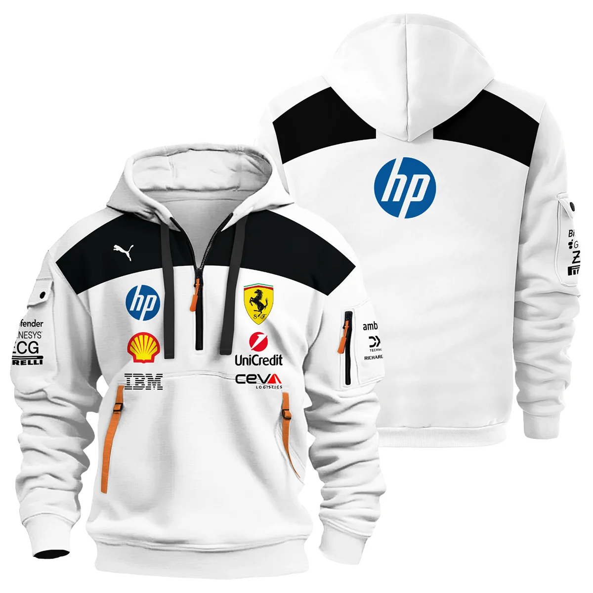 2026 Ferrari F1 Teamwear Hoodie Half Zip Unisex Motorsport Apparel BLVAFRR2226A6HDF